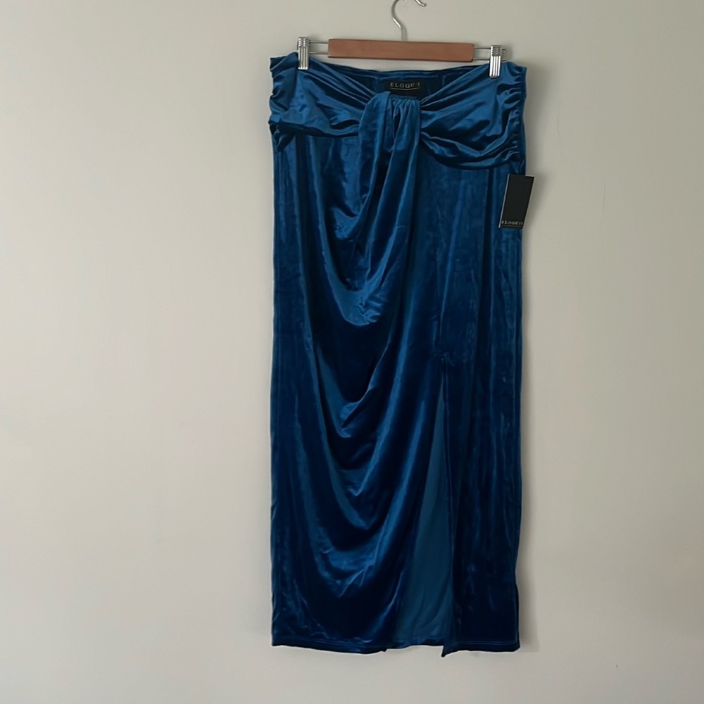 NWT Eloquii Velvet Maxi Skirt